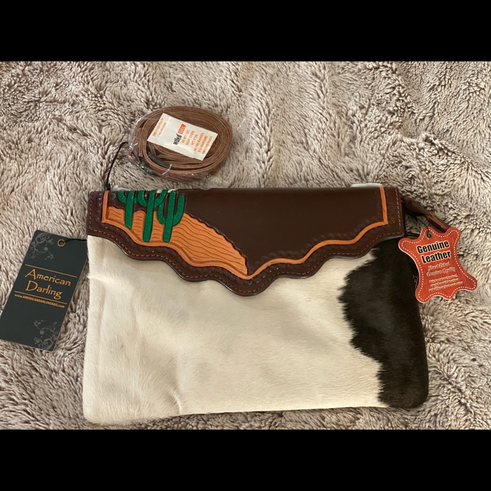 New American Darling Cactus Cowhide Crossbody!!